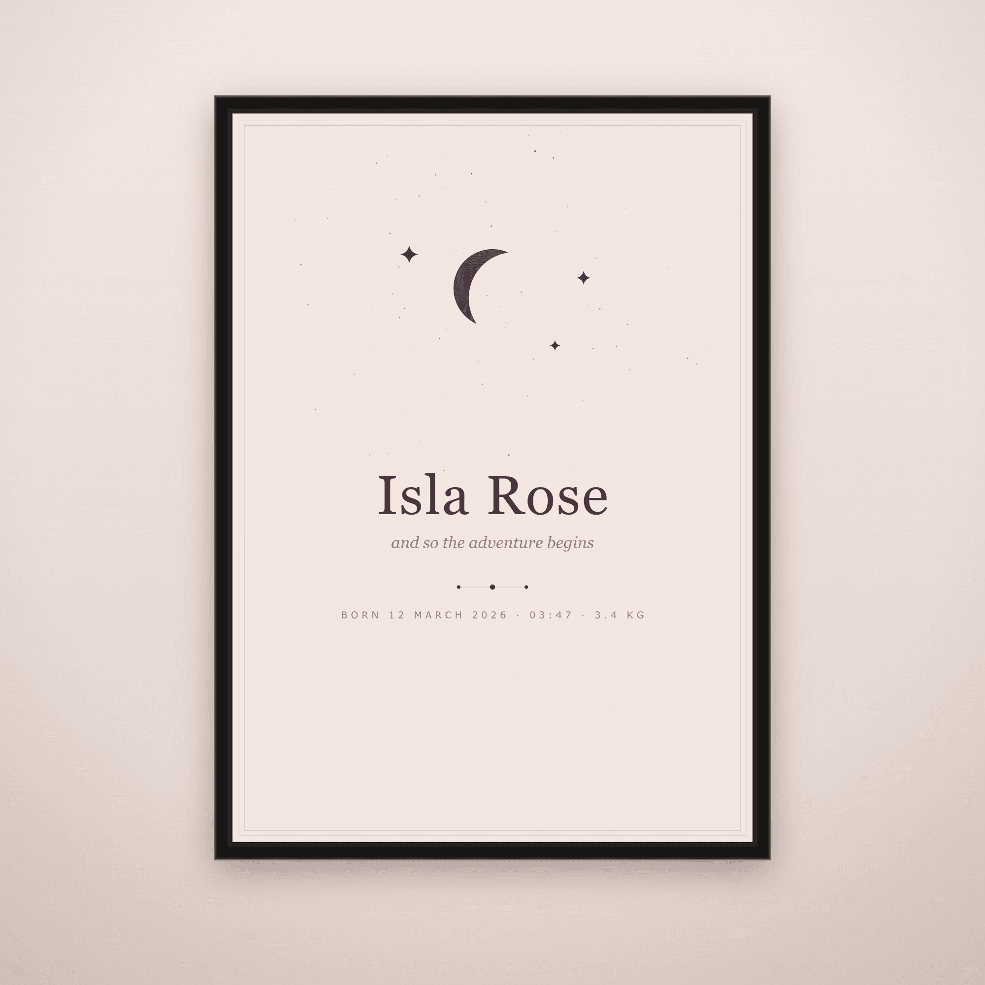 Personalised Baby Name Print